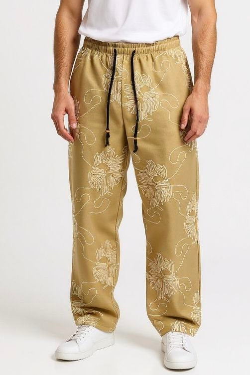 Men’s Bohemian Relax Fit Drawstring Pants