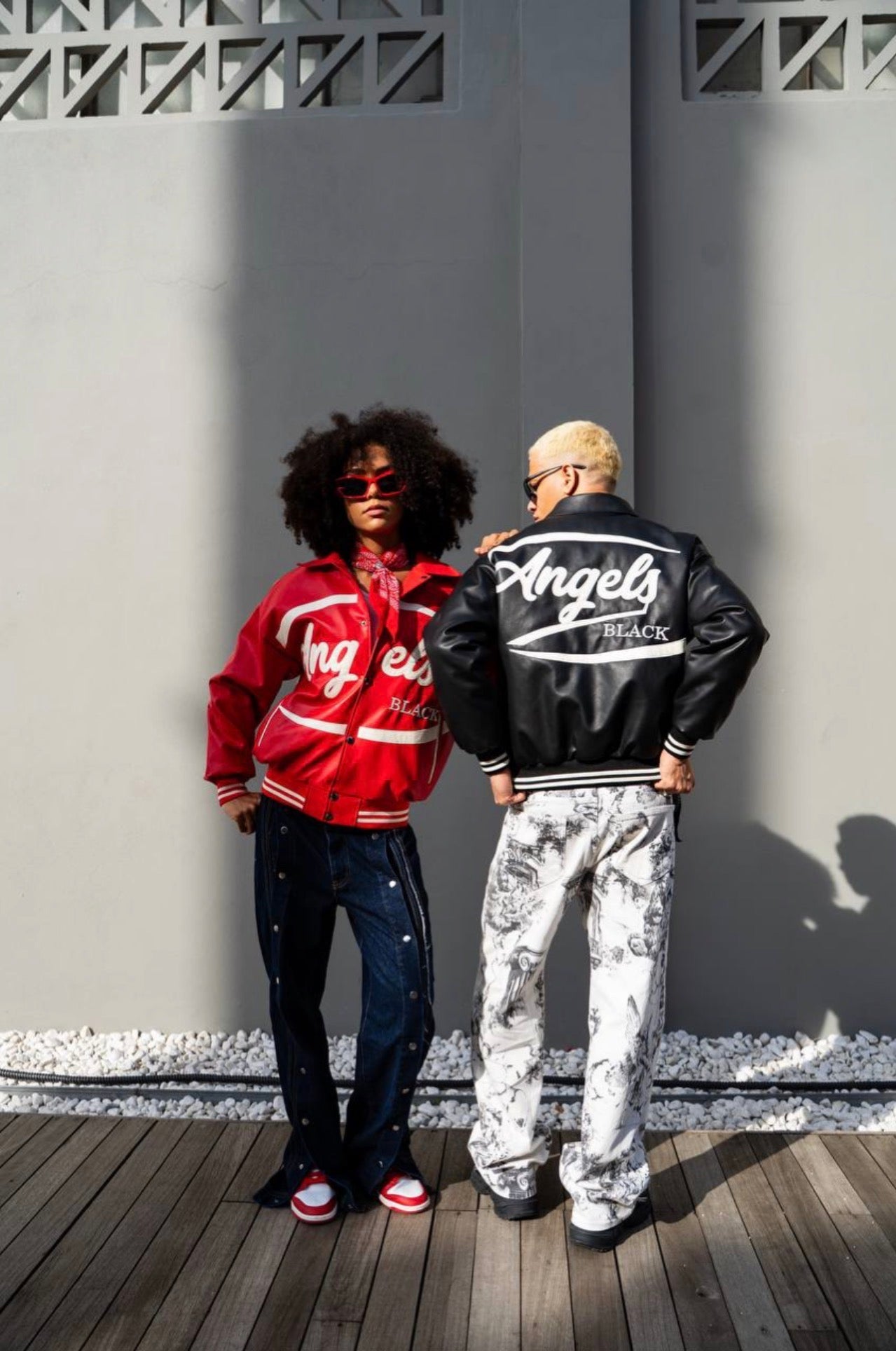 Men’s PU Leather Varsity Jacket – Red &amp; Black Color Mix | Wholesale Pack of 6 PCS