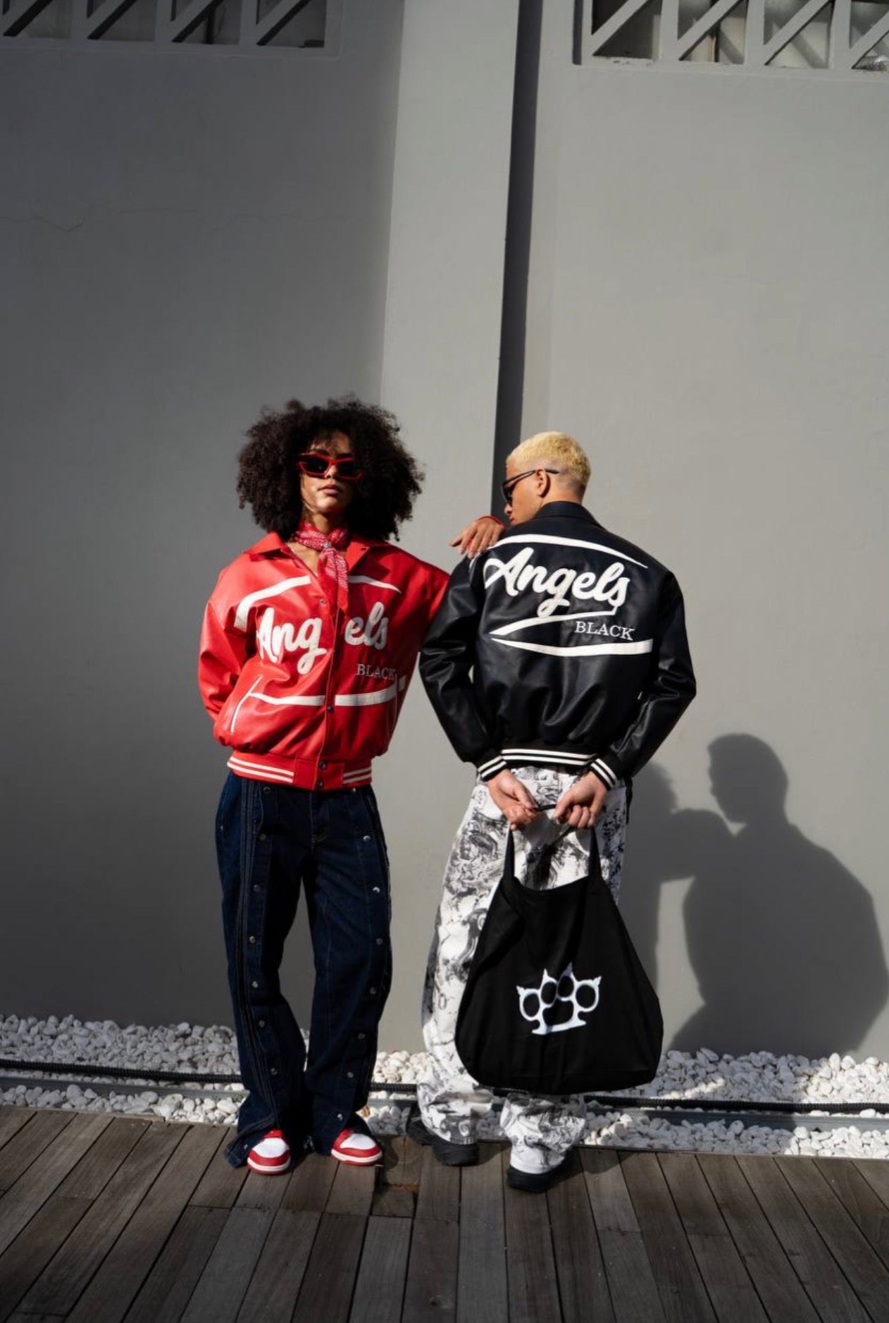 Men’s PU Leather Varsity Jacket – Red &amp; Black Color Mix | Wholesale Pack of 6 PCS