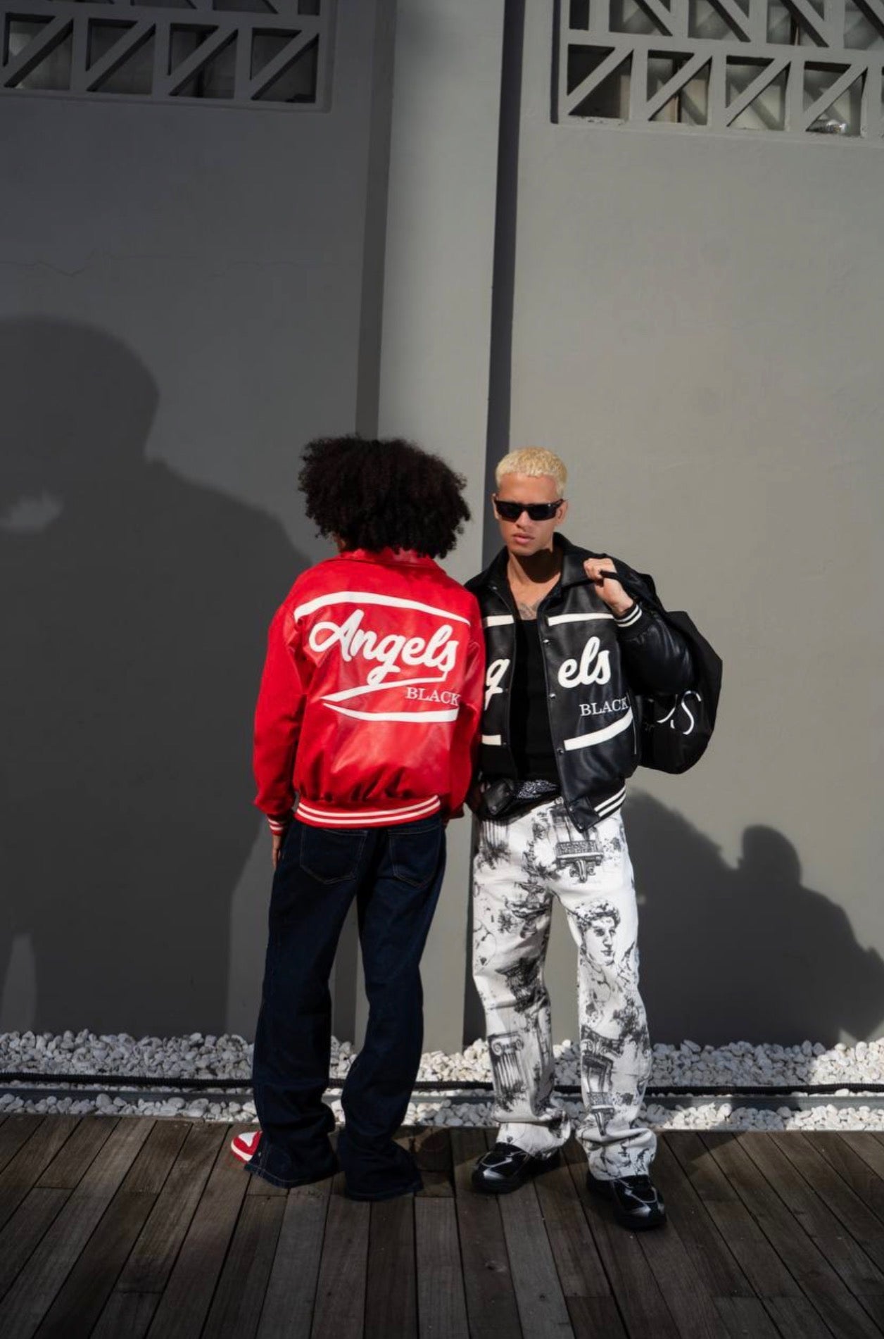 Men’s PU Leather Varsity Jacket – Red &amp; Black Color Mix | Wholesale Pack of 6 PCS