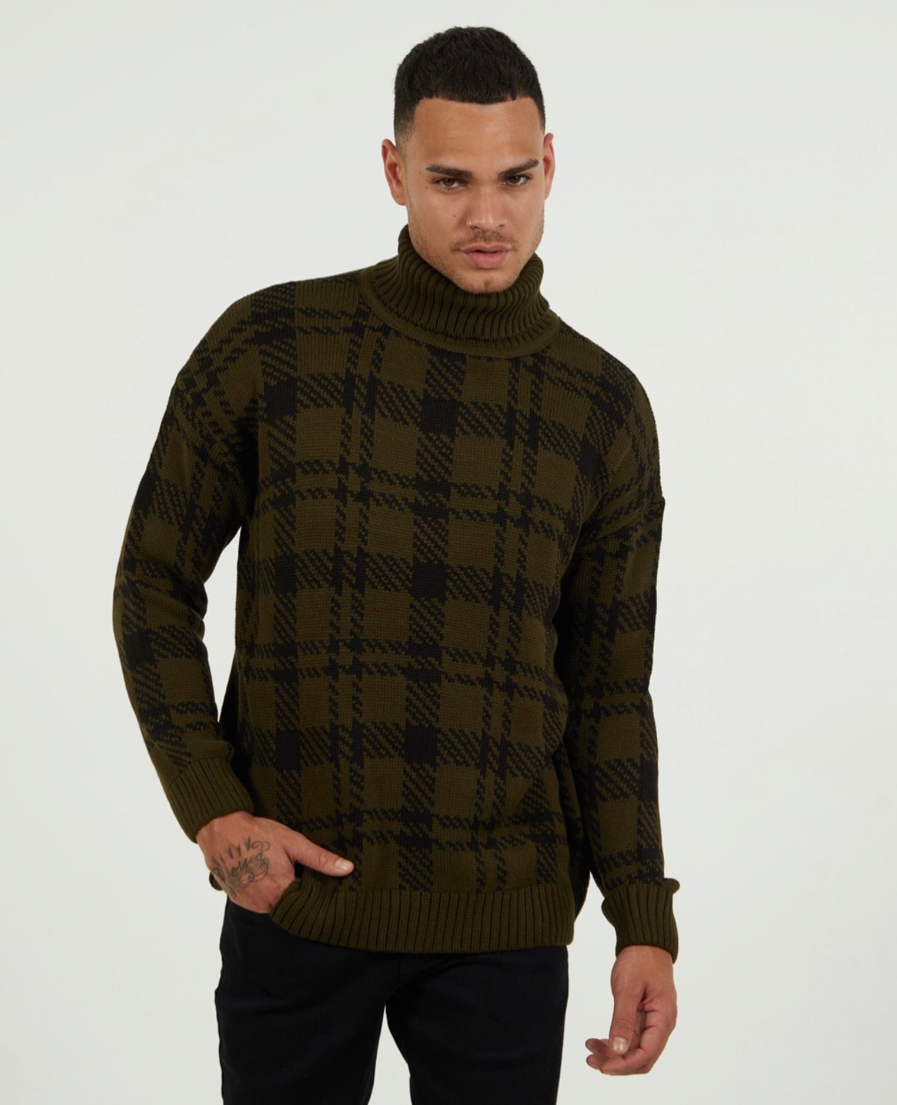 Men’s Turtleneck Patterned Knit Sweater – Wholesale Pack (6 PCS)