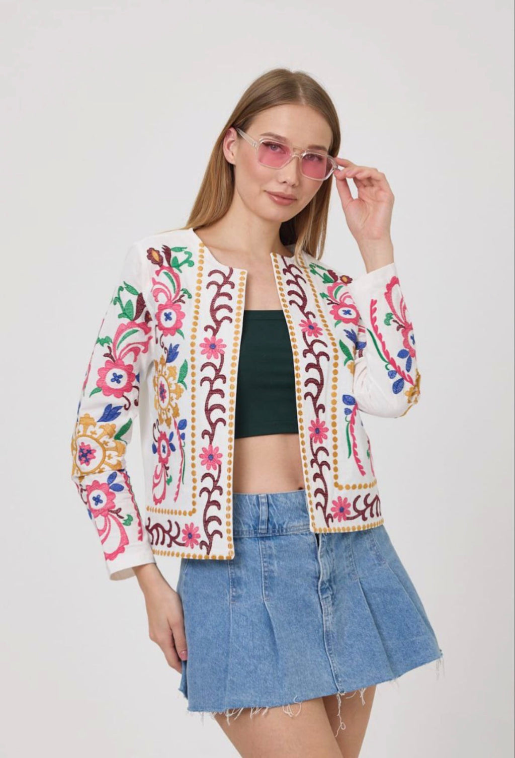 Women’s Embroidered Melton Jacket – Not Printed – Wholesale Pack (3 PCS / S-M-L)