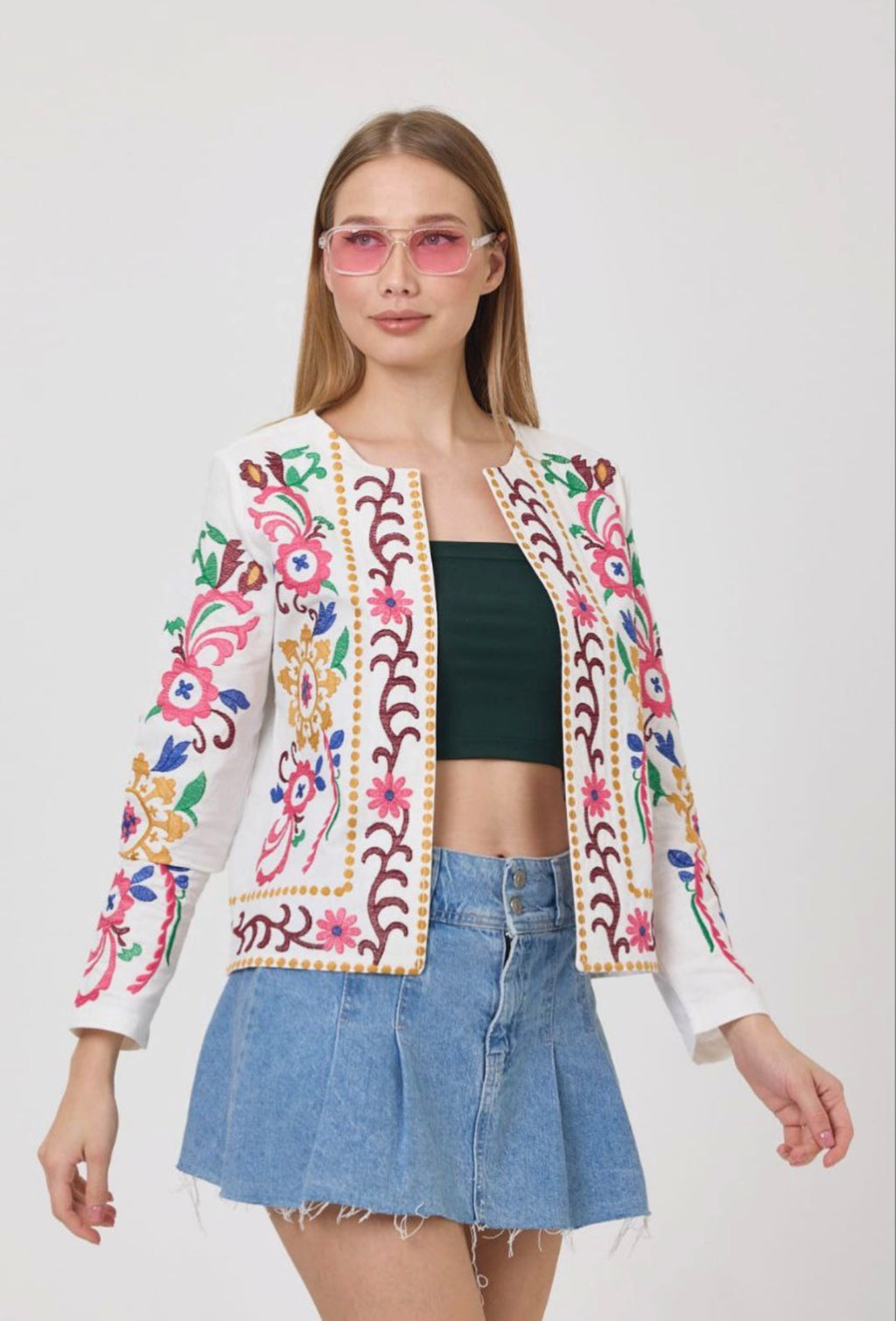 Women’s Embroidered Melton Jacket – Not Printed – Wholesale Pack (3 PCS / S-M-L)