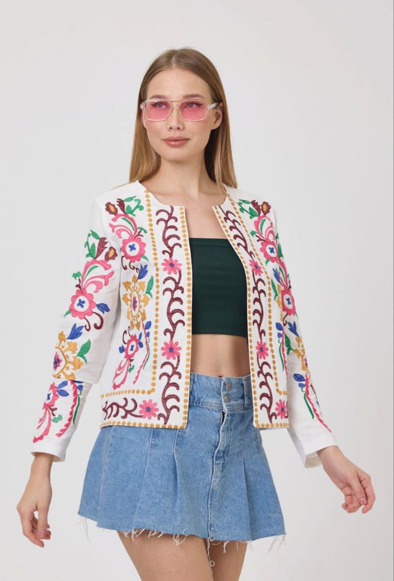 Women’s Embroidered Melton Jacket – Not Printed – Wholesale Pack (3 PCS / S-M-L)