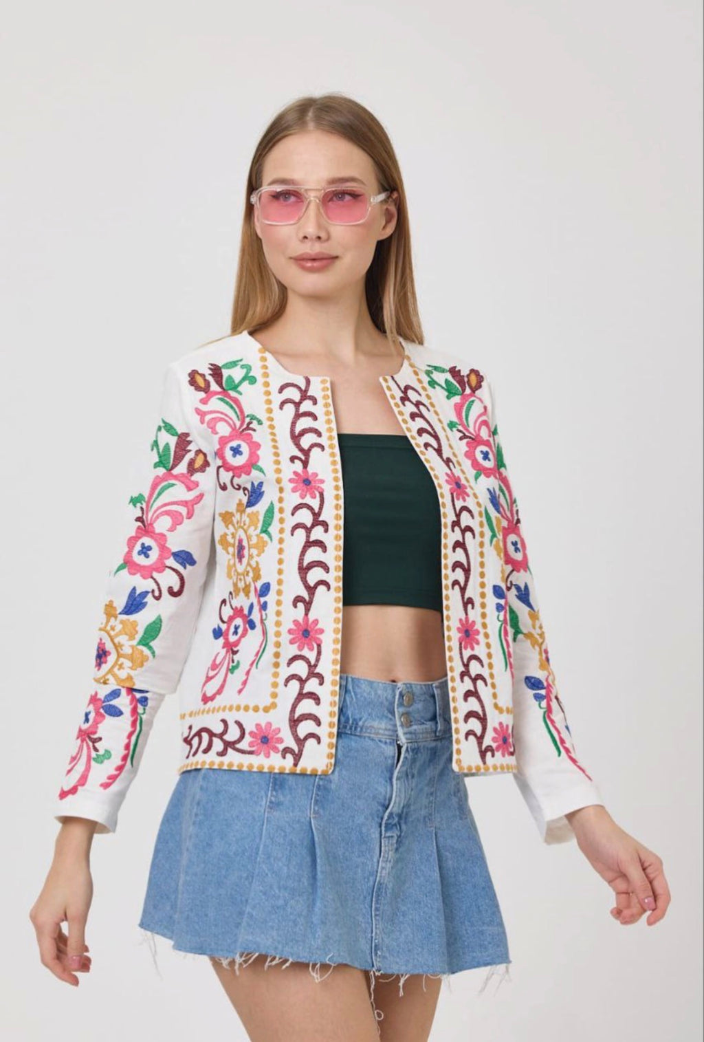 Women’s Embroidered Melton Jacket – Not Printed – Wholesale Pack (3 PCS / S-M-L)