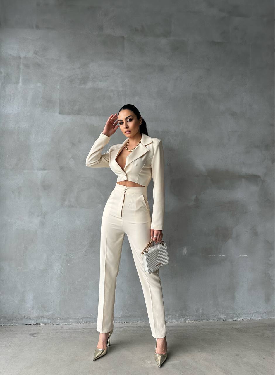 New Season 2026 Summer Jacket Detail Jumpsuit Set. Pack of 6 PCS