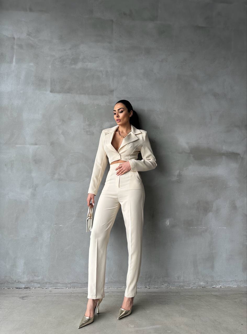 New Season 2026 Summer Jacket Detail Jumpsuit Set. Pack of 6 PCS