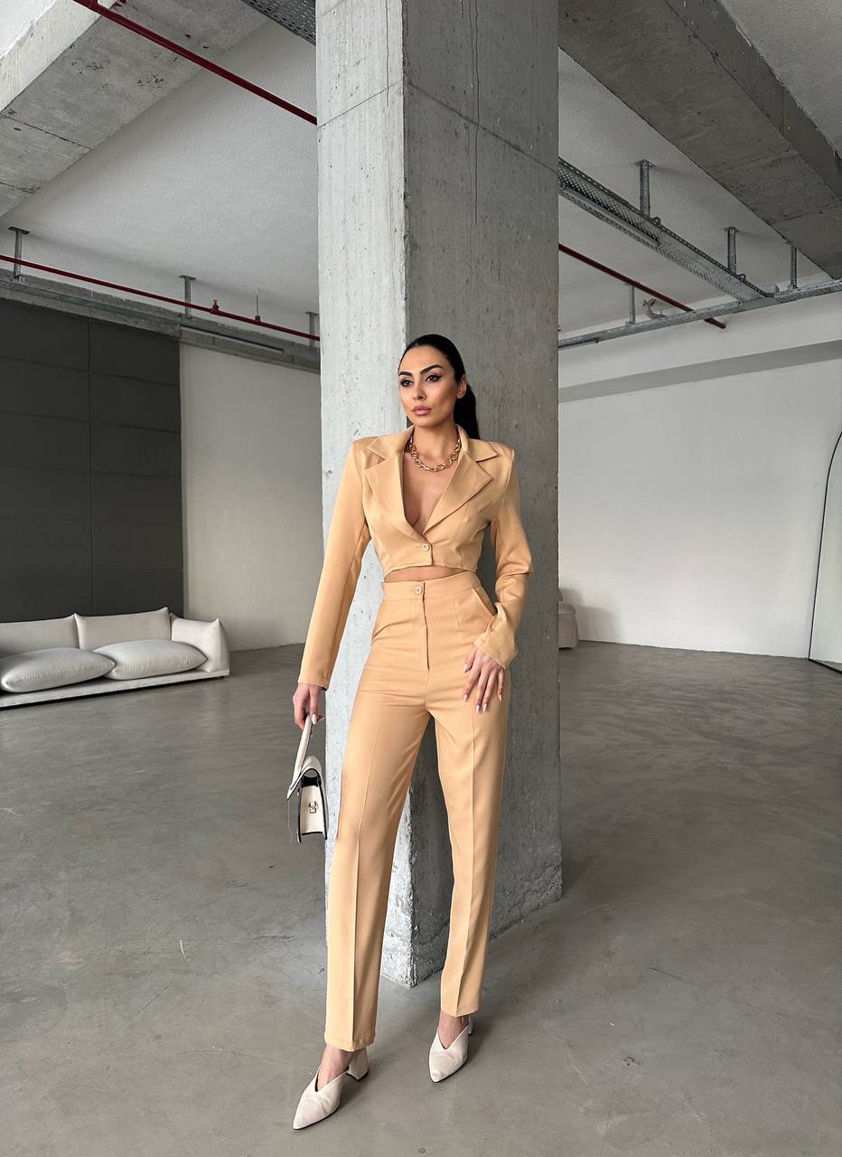 New Season 2026 Summer Jacket Detail Jumpsuit Set. Pack of 6 PCS