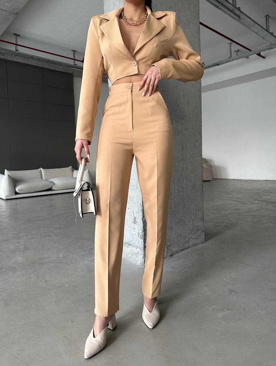 New Season 2026 Summer Jacket Detail Jumpsuit Set. Pack of 6 PCS