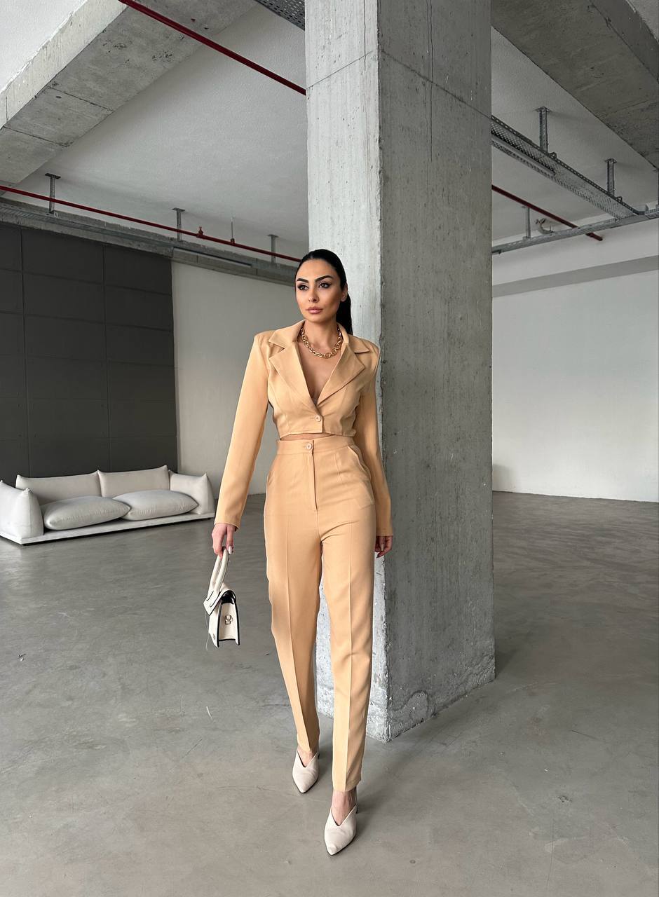 New Season 2026 Summer Jacket Detail Jumpsuit Set. Pack of 6 PCS