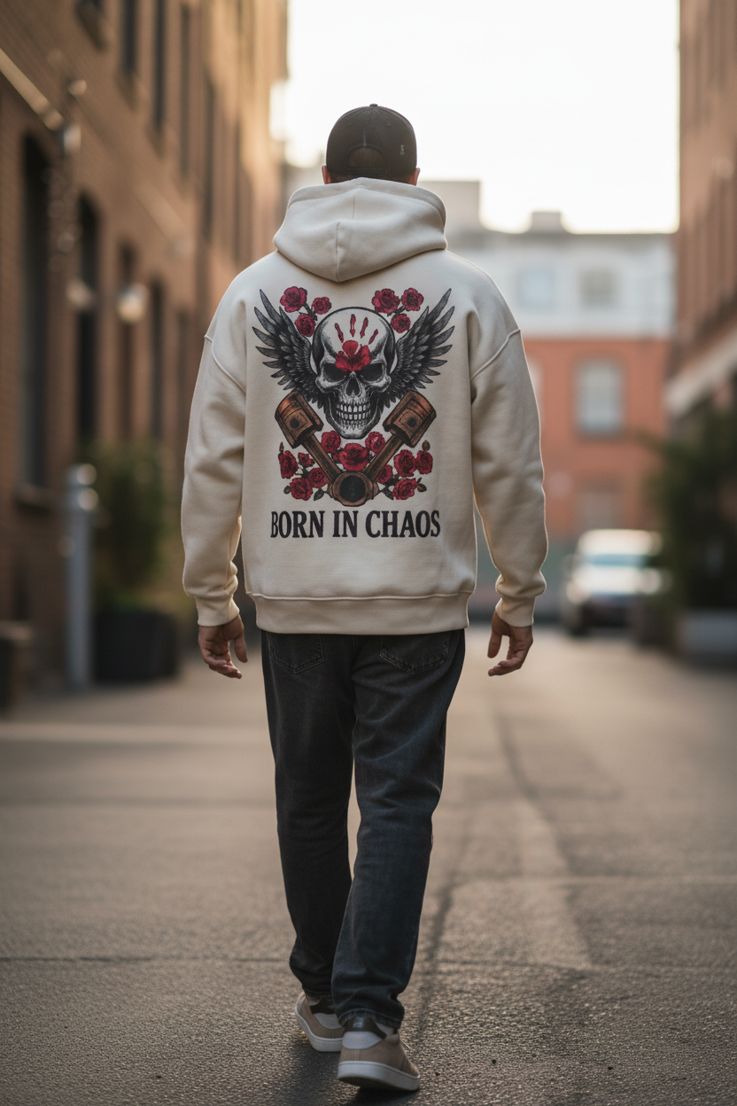 Men’s Patterned Hoodie – Premium Fleece