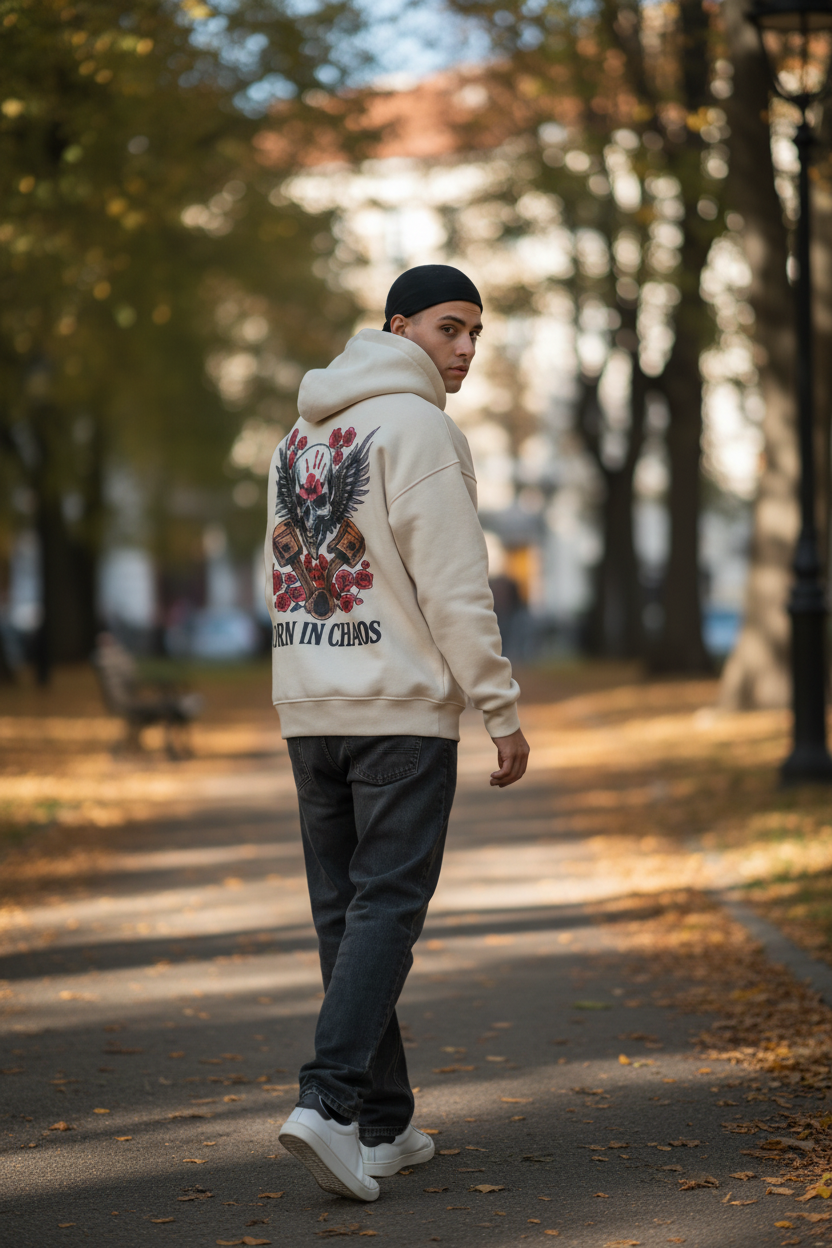 Men’s Patterned Hoodie – Premium Fleece