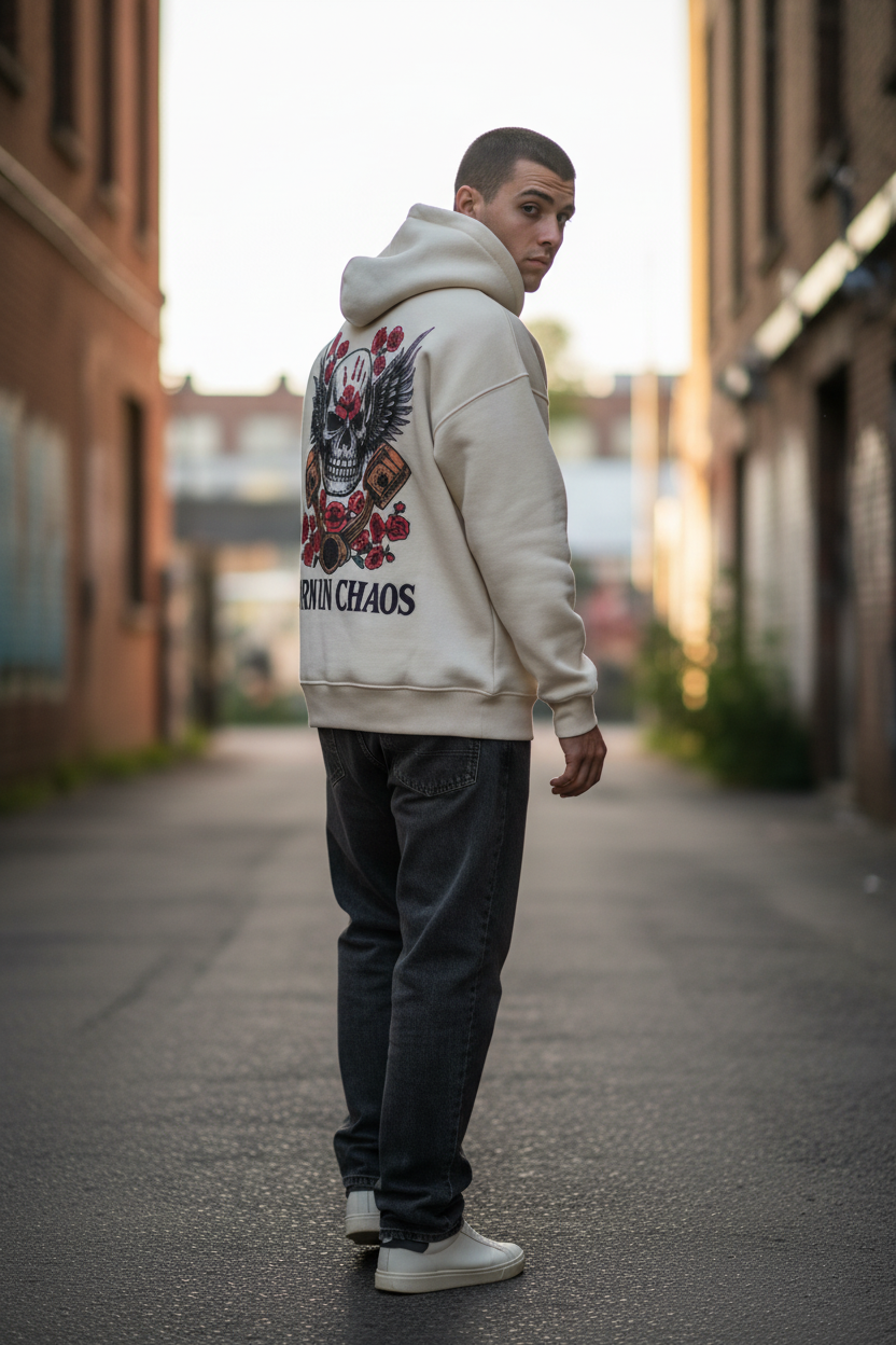 Men’s Patterned Hoodie – Premium Fleece